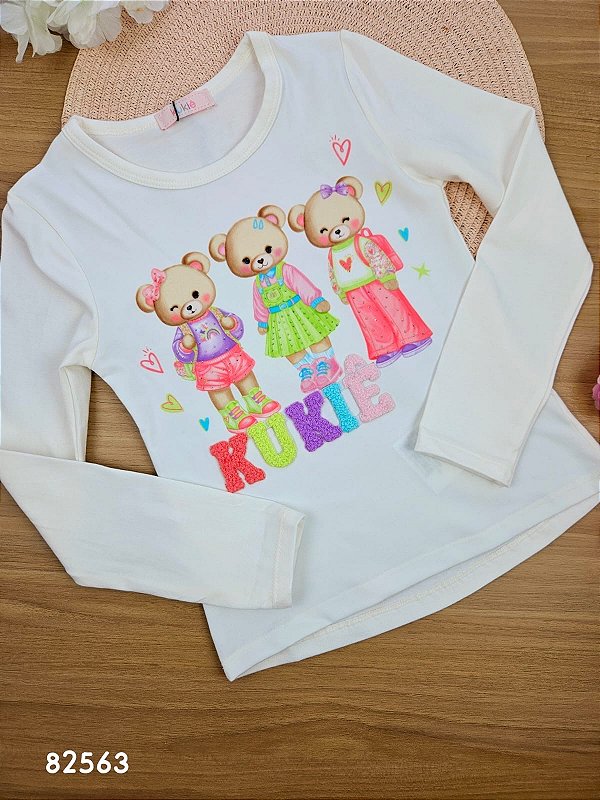 Blusa em Cotton Off White Friends Kukiê