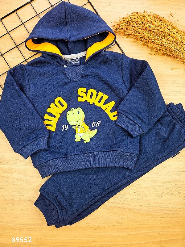 Conjunto em Moletom Dino Squad Vrasalon