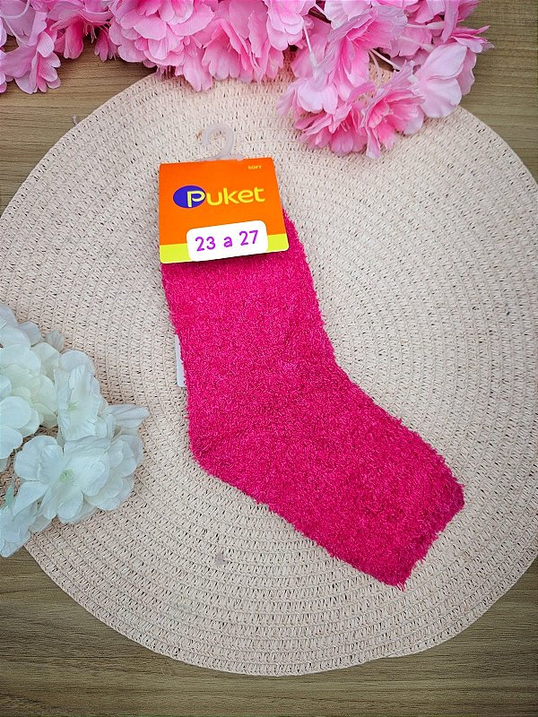 Meia Soft Rosa Pink Puket 23 a 27