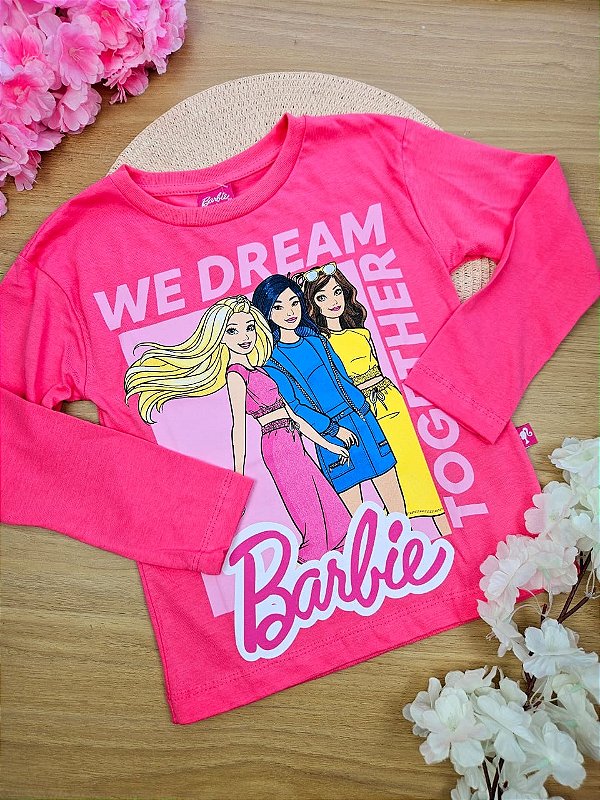 Blusa Manga Longa Barbie Fakini
