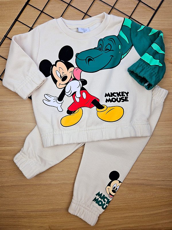 Conjunto Peluciado Mickey Fakini