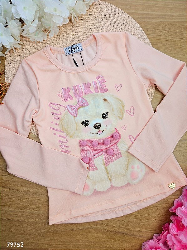 Blusa em Cotton Cachorrinha Kukiê