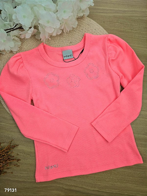 Blusa em Canelado Liz Rosa Infanti
