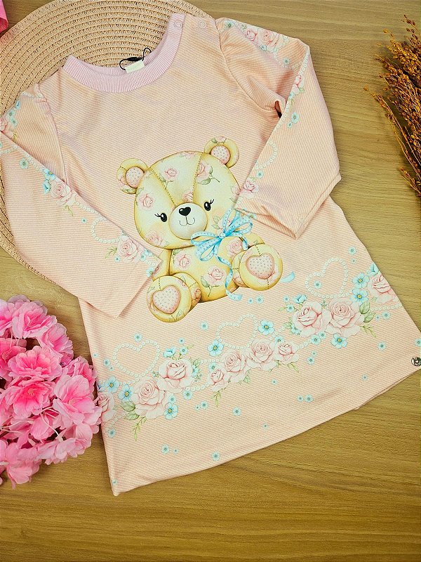 Vestido em Termoskin Peluciado Infanti Bebê Menina