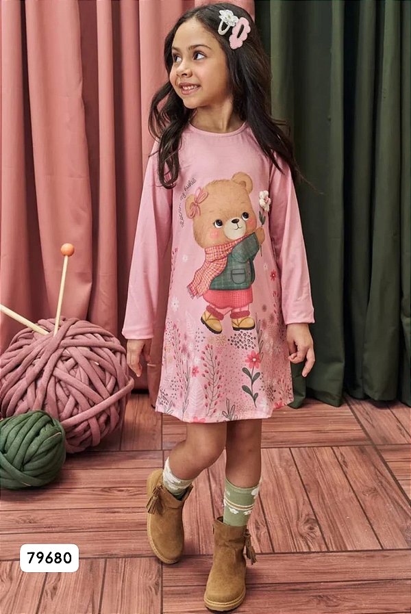 Vestido em Malha Fresh Rosa Kukiê