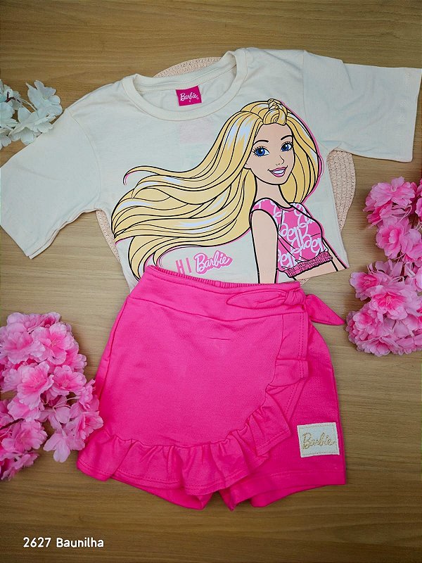 Conjunto Barbie 100% Algodão Fakini