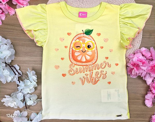 Blusa Frutinha Amarela Laranja Cinti