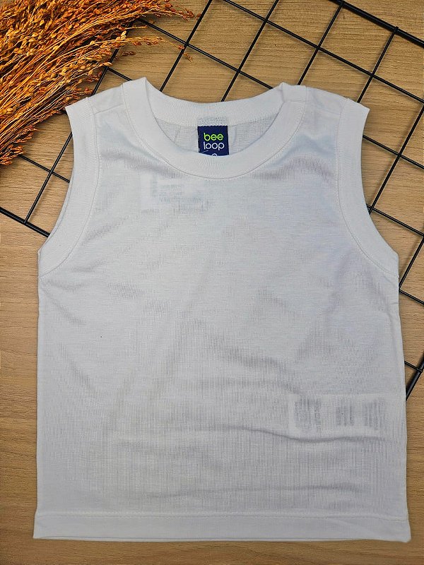 Regata em Meia Malha Branco Bee Loop