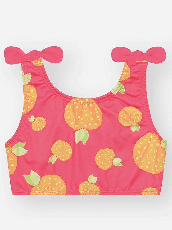 Top e Calcinha Rosa Neon Cinti