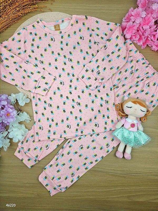 Pijama Abelhinha em Suedine Up Baby