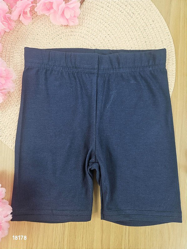 BERMUDA CICLISTA EM COTTON AZUL ESCURO BEE LOOP
