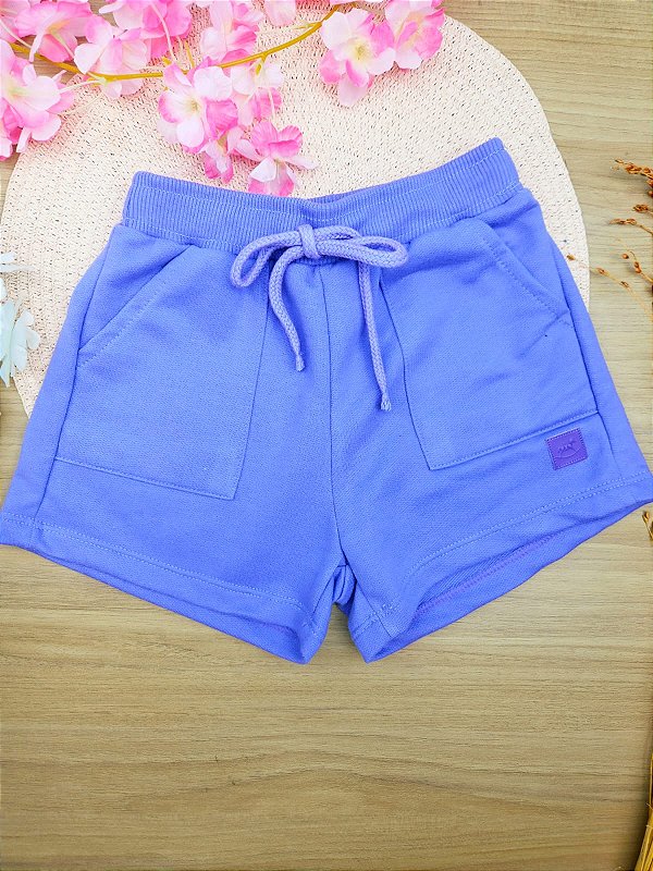Short em Moletom sem Felpa Violeta Up Baby