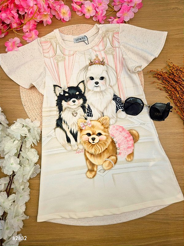Vestido em Molevisco Infanti Infantil Menina
