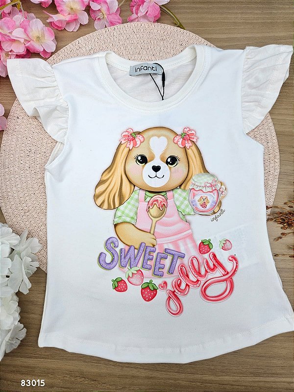 Blusa em Meia Malha Infanti Menina