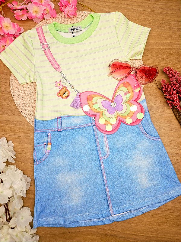 Vestido em Molecotton Infanti Menina