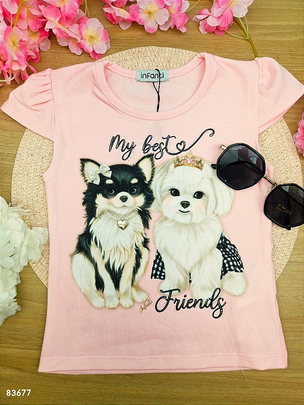 Blusa em Cotton Infanti Infantil Menina
