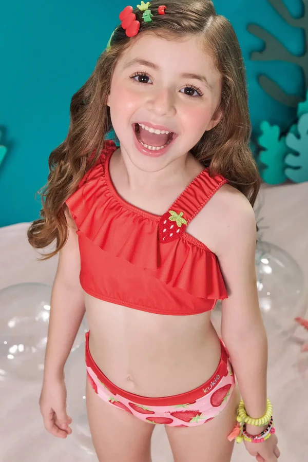 Biquini em Malha com Proteção UV50+ Kukiê Infantil Menina