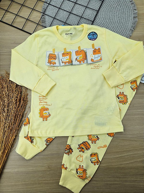 CONJUNTO CAMISETA E CALCA DE PIJAMA EM MALHA 100%ALGODAO MASCULINO