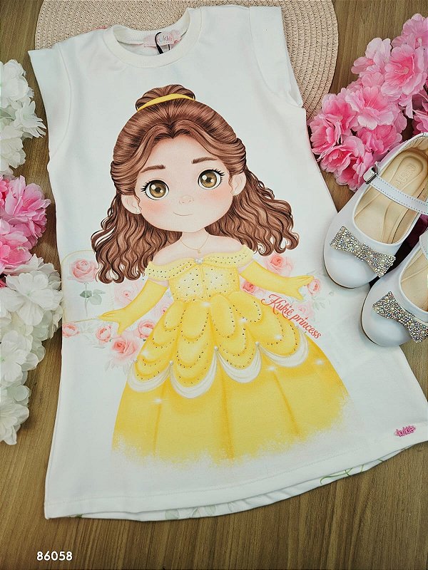 Vestido em Molecotton Bela Kukiê Infantil Menina