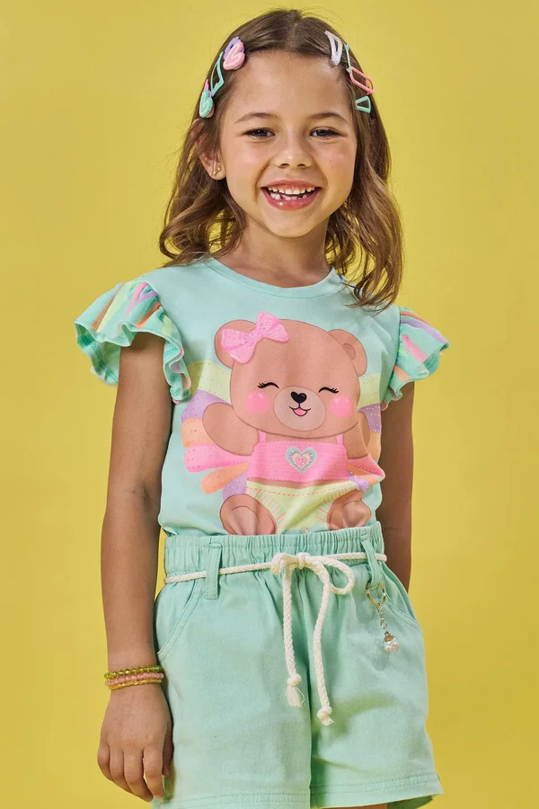 Blusa em Meia Malha Kukiê Infantil Menina