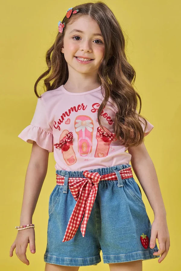 Blusa em Cotton Kukiê Infantil Menina