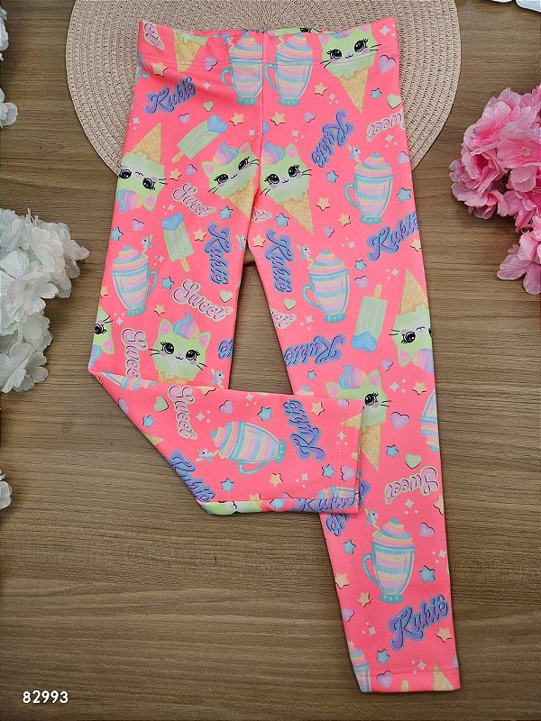 Calça Legging em Fly Tech Kukiê Infantil Menina