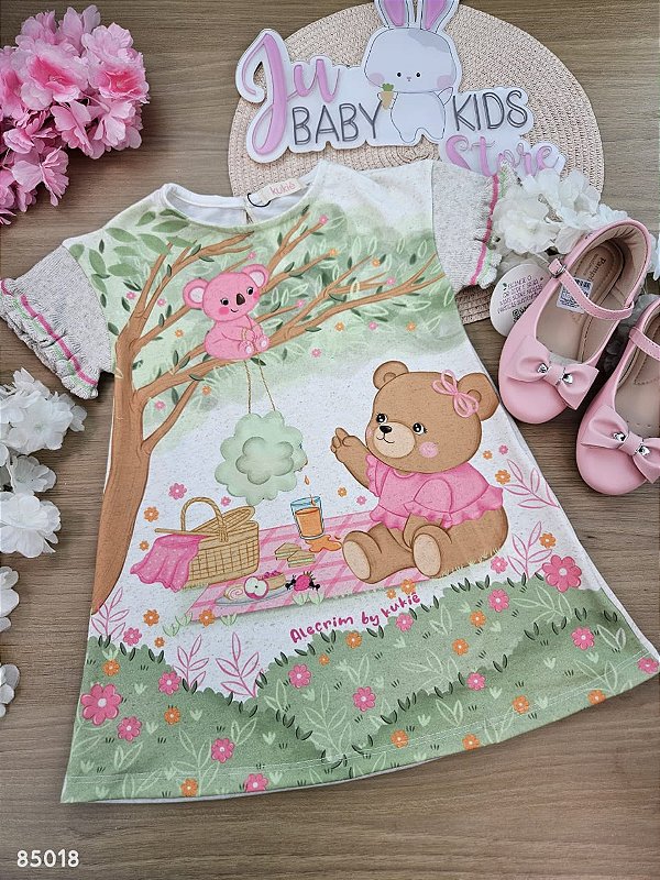 Vestido em Malha Fresh Kukiê Bebê Menina