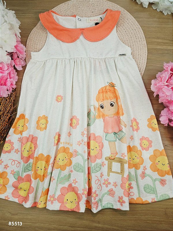 Vestido em Malha Fresh Kukiê Bebê Menina
