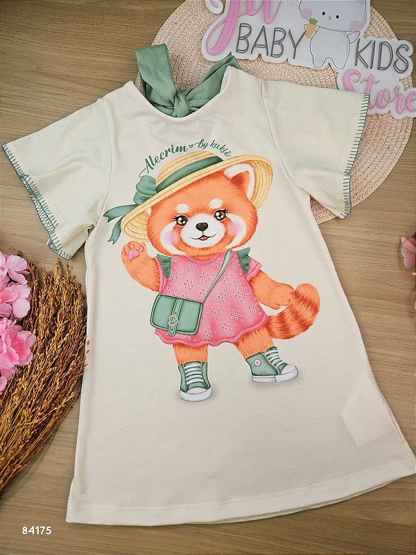 Vestido em Meia Malha Kukiê Infantil Menina