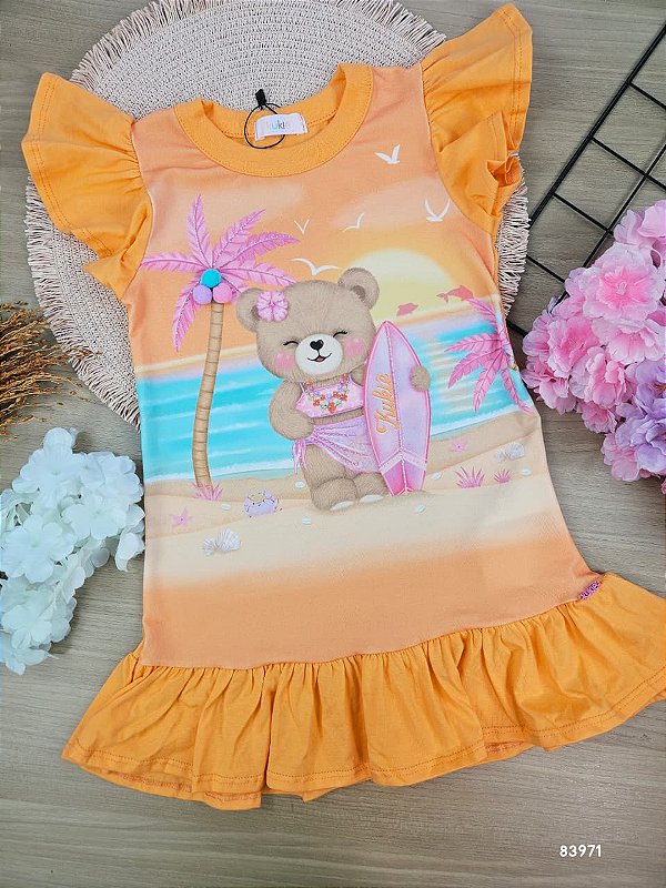 Vestido em Meia Malha Kukiê Infantil Menina