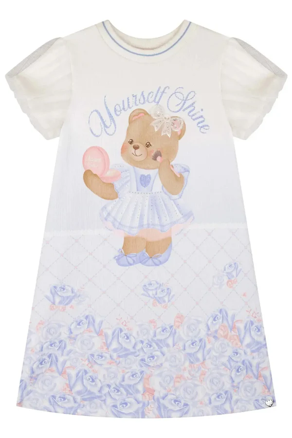 Vestido em Molecotton Kukiê Infantil Menina