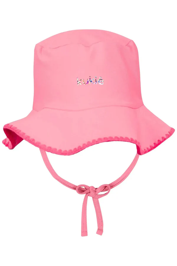 Chapéu em Malha com Proteção UV 50+ Kukiê Bebê Menina