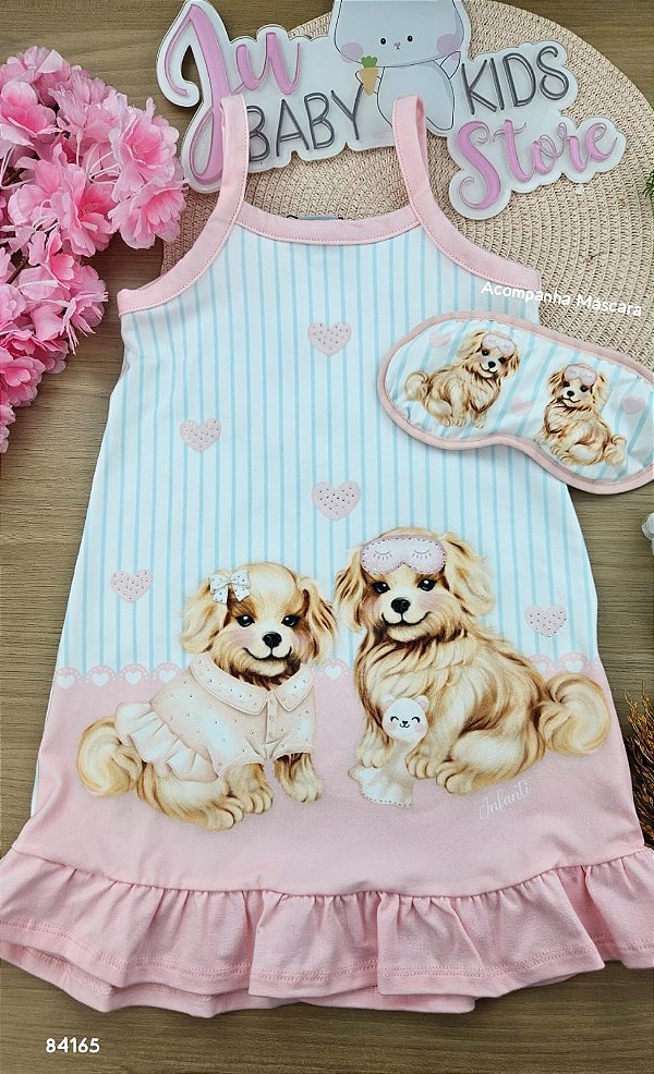 Camisola em Malha Comfy. Acompanha Máscara Infanti Infantil Menina