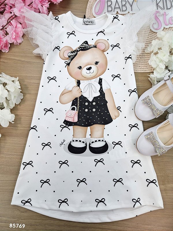 Vestido em Fly Tech Infanti Infantil Menina