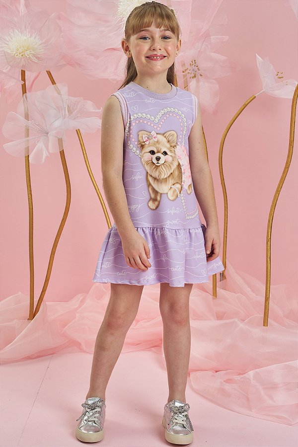 Vestido em Molecotton Infanti Menina