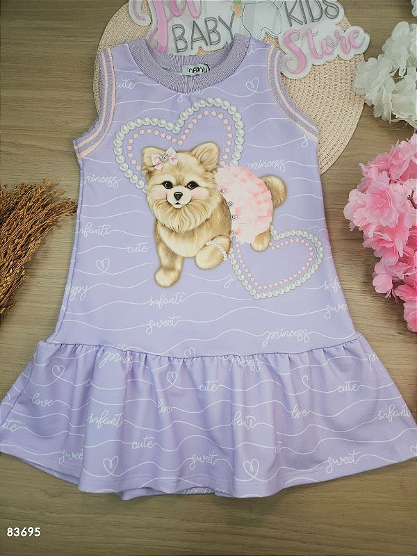 Vestido em Molecotton Infanti Menina