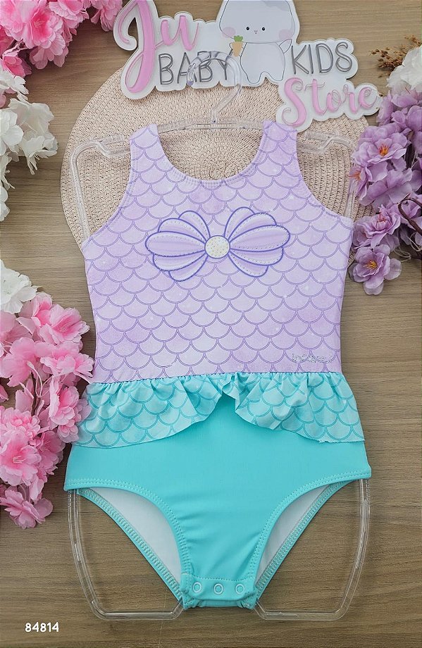 Maiô em malha uv dry com proteção uv 50+ Infanti