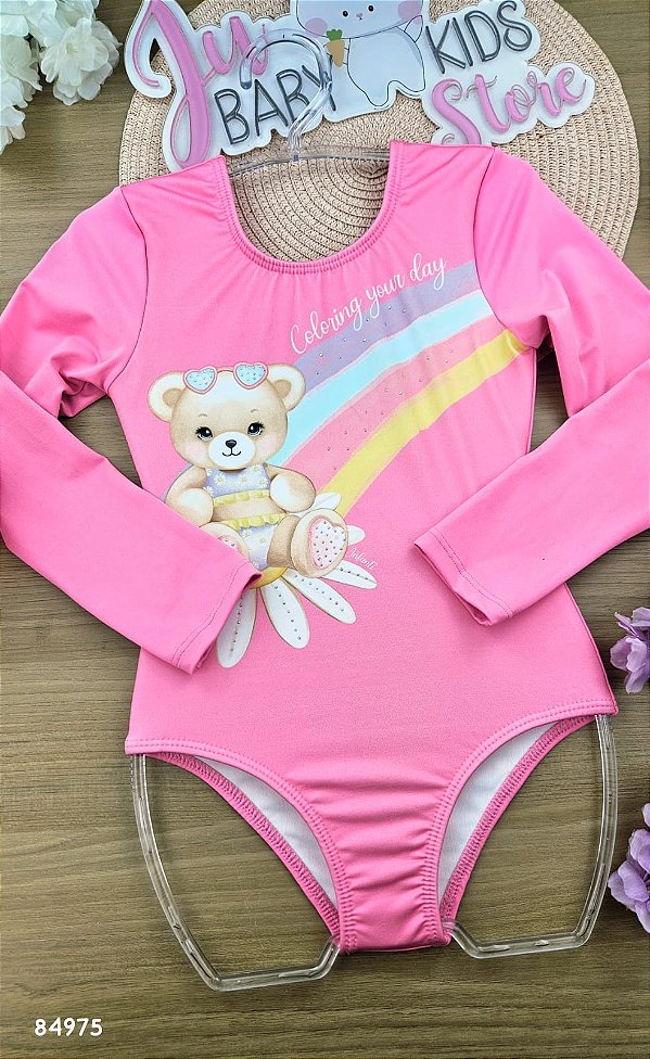 Maiô em Malha Uv Dy com Proteção Uv 50+ Infanti Infantil Menina