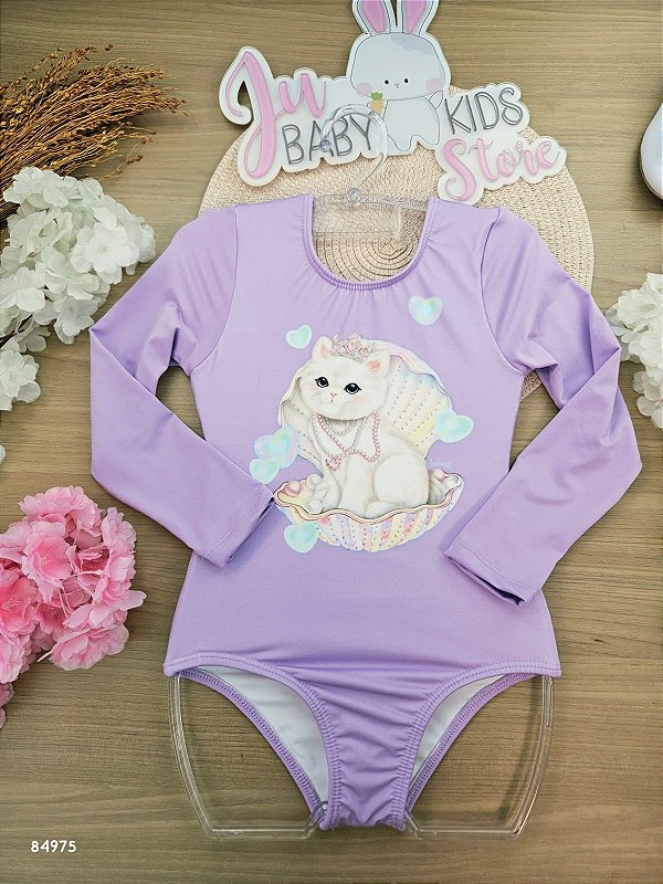 Maiô em Malha Uv Dy com Proteção Uv 50+ Infanti Infantil Menina