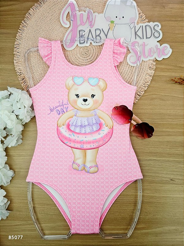 Maiô em Malha Uv Dry com Proteção Uv 50+ Infanti Infantil Menina