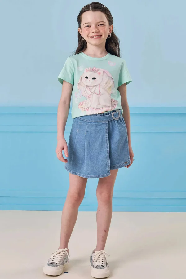 Blusa em Meia Malha Infanti Infantil Menina