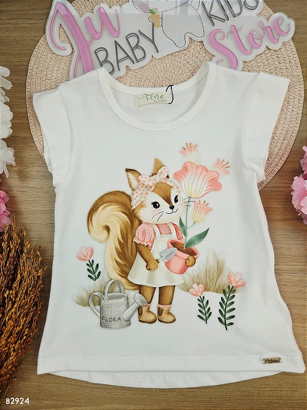 Blusa em Cotton Infanti Infantil Menina