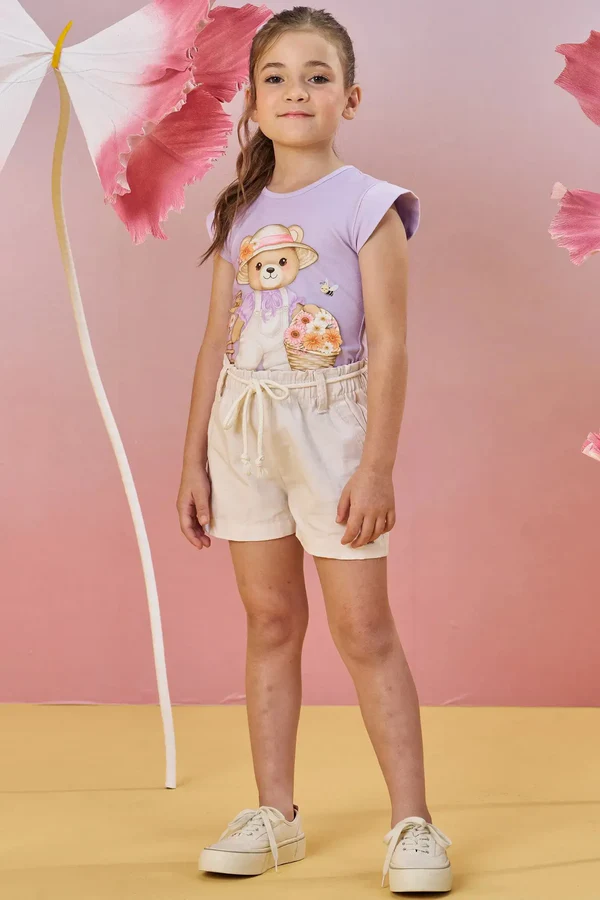 Blusa em Cotton Infanti Infantil Menina