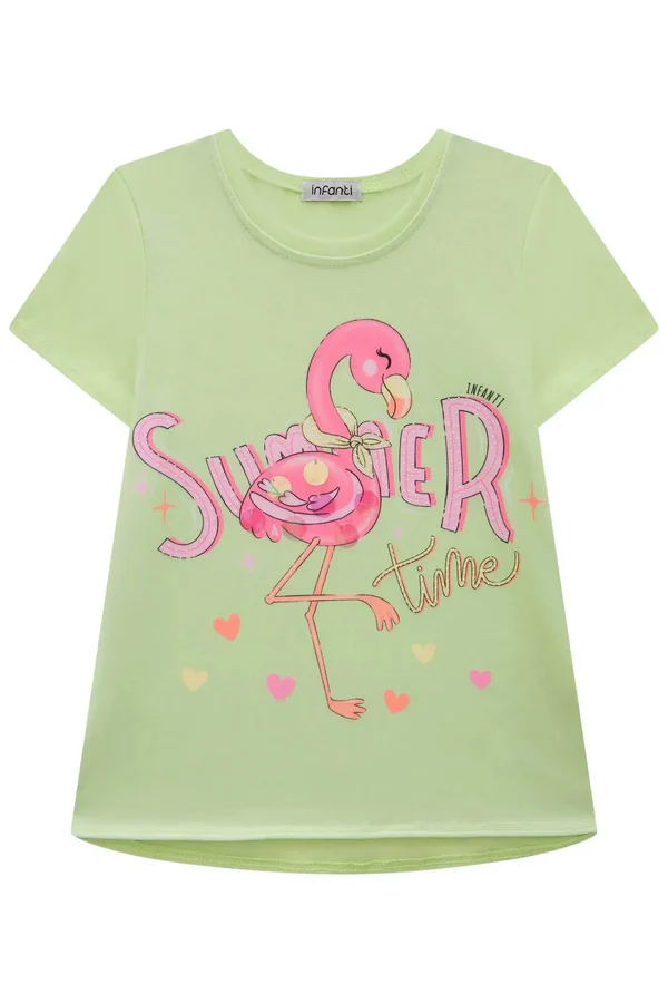Blusa Alongada em Meia Malha Infanti Infantil Menina
