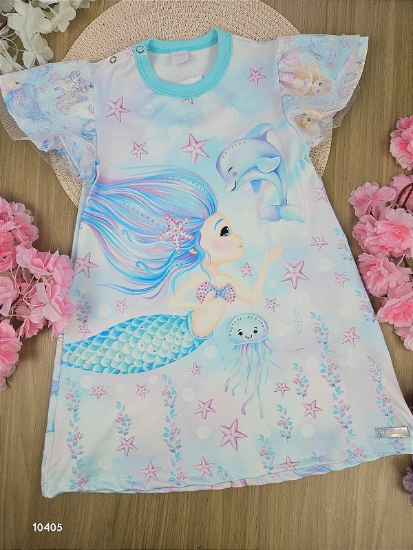 Vestido Cinti Azul Sereia