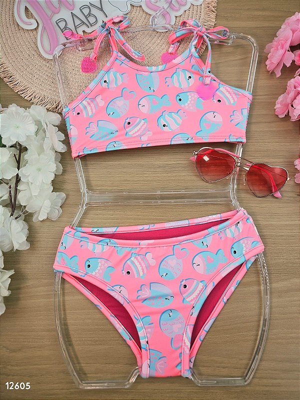 BIQUINI TOP E CALCINHA ROSA CINTI