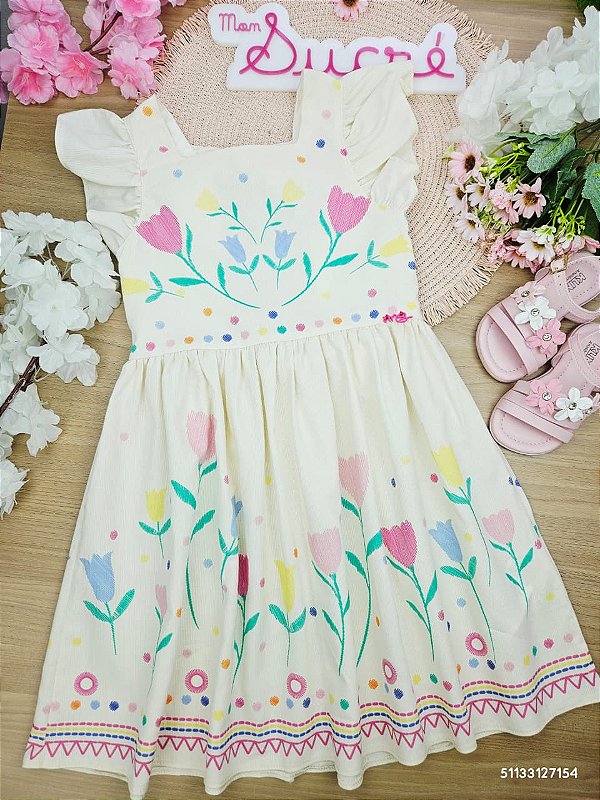 Vestido Florzinhas Primavera Mon Sucré