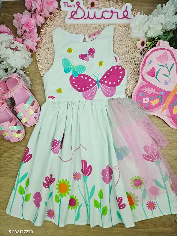 Vestido Verão Borboleta Mon Sucré