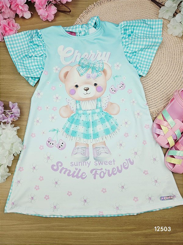 Vestido Ursinha Cerejinha Cinti
