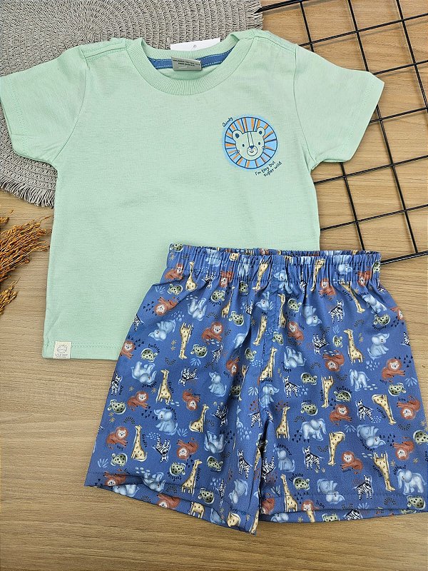 CONJUNTO CAMISETA MALHA BERMUDA MICROFIBRA Quimby